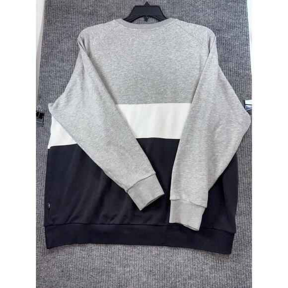 Adidas Sweatshirt Adult XL Gray Black Trefoil Logo Fleece Crewneck Streetwear - Picture 11 of 11